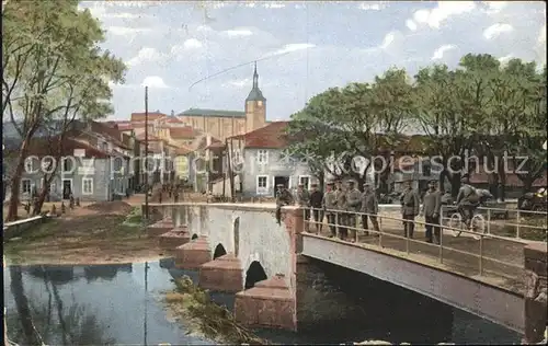 Thiaucourt-Regnieville Bruecke Kirche Soldaten Militaer 1. Weltkrieg Feldzug 1914/15 / Thiaucourt-Regnieville /Arrond. de Toul