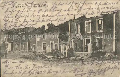 Vigneulles nach der Schlacht Ruinen 1. Weltkrieg / Vigneulles /Arrond. de Luneville