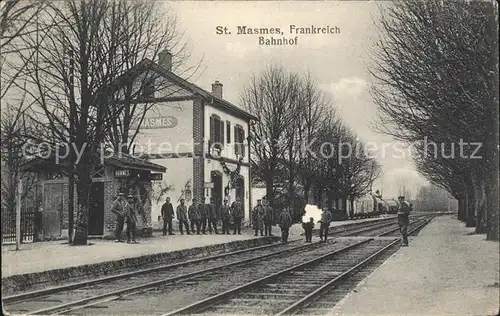 Saint-Masmes Bahnhof von Zensur genehmigt / Saint-Masmes /Arrond. de Reims