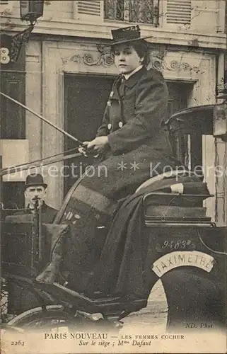 Paris Les Femmes Cocher Mme Dufaut Kutsche / Paris /Arrond. de Paris