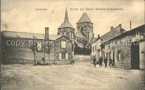 Lavannes Kirche mit Kaiser Wilhelm Gedenkstein / Lavannes /Arrond. de Reims