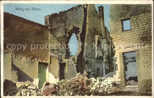 Witry-les-Reims Ruines Grande Guerre Truemmer 1. Weltkrieg / Witry-les-Reims /Arrond. de Reims