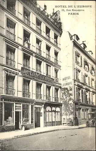Paris Hotel de l'Europe / Paris /Arrond. de Paris