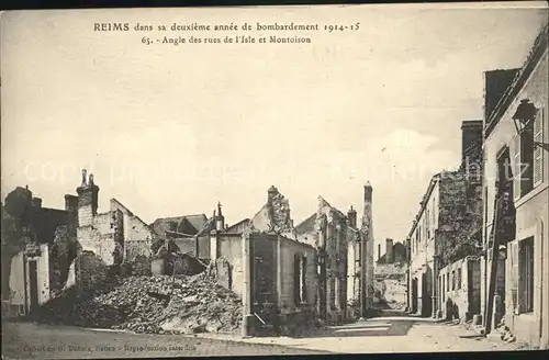 Reims Champagne Ardenne Ruines Bombardement Grande Guerre 1. Weltkrieg / Reims /Arrond. de Reims