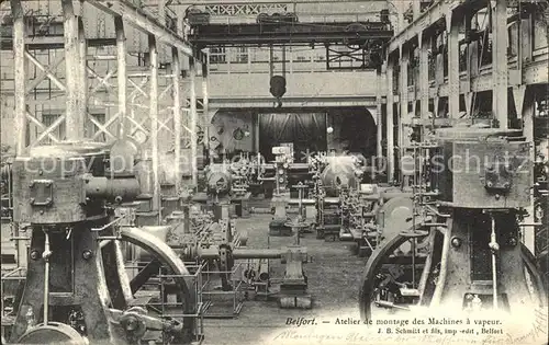 Belfort Alsace Atelier de montage Machines a vapeur Industrie Dampfmaschinen / Belfort /Arrond. de Belfort