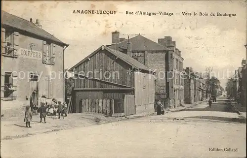 Lucquy Rue d'Amagne Village vers le Bois de Boulogne / Lucquy /Arrond. de Rethel