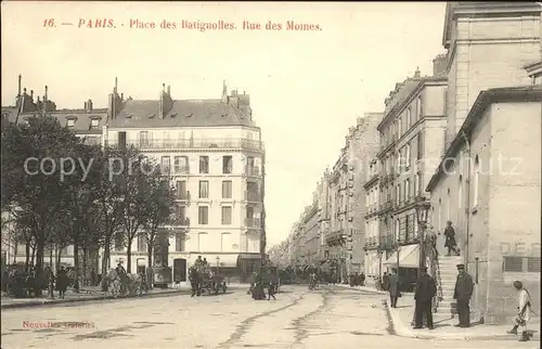 Paris Place des Batignolles Rue des Moines / Paris /Arrond. de Paris