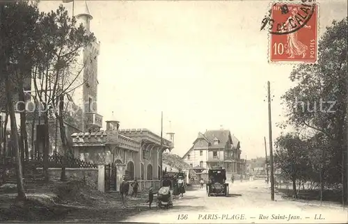 Paris-Plage Rue Saint Jean Stempel auf AK / Le Touquet-Paris-Plage /Arrond. de Montreuil