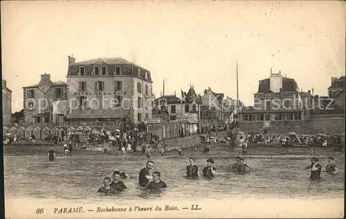 Parame Rochebonne a l'heure du Bain Plage / Saint-Malo /Arrond. de Saint-Malo