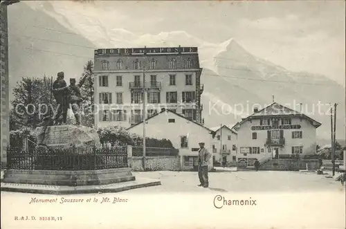 Chamonix Monument Saussure et le Mont Blanc / Chamonix-Mont-Blanc /Arrond. de Bonneville