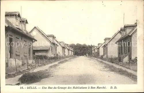 Delle Belfort Rue du Groupe des Habitants a Bon Marche / Delle /Arrond. de Belfort