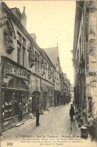 Reims Champagne Ardenne Rue du Tambour Maison des Musiciens / Reims /Arrond. de Reims