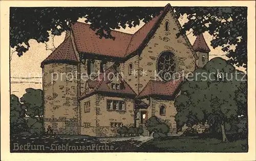 Beckum Westfalen Liebfrauenkirche Kuenstlerkarte / Beckum /Warendorf LKR