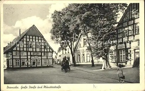 Bramsche Hase Muensterstrasse Pferdewagen Fachwerk / Bramsche /Osnabrueck LKR