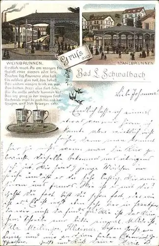 Bad Schwalbach Stahlbrunnen Weinbrunnen / Bad Schwalbach /Rheingau-Taunus-Kreis LKR
