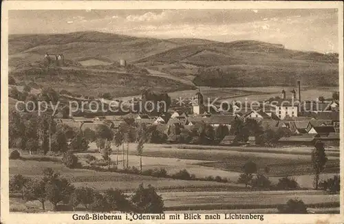 Gross-Bieberau Odenwald mit Lichtenberg / Gross-Bieberau /Darmstadt-Dieburg LKR