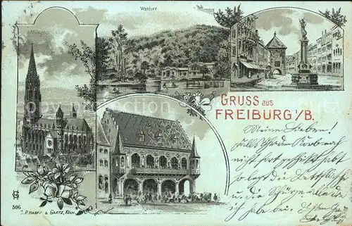 Freiburg Breisgau Waldsee Muenster Rathaus / Freiburg im Breisgau /Breisgau-Hochschwarzwald LKR