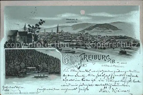 Freiburg Breisgau Blick vom Lorettoberg Waldsee / Freiburg im Breisgau /Breisgau-Hochschwarzwald LKR