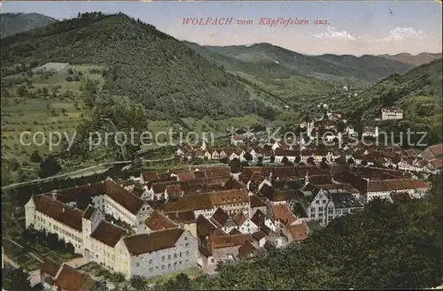 Wolfach Blick vom Koepflefelsen / Wolfach Schwarzwald /Ortenaukreis LKR