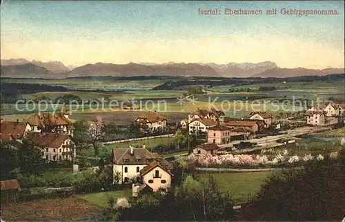 Ebenhausen Isartal Gebirgspanorama / Schaeftlarn /Muenchen LKR