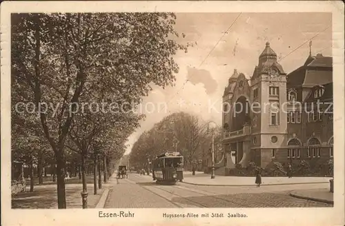 Essen Ruhr Staedtischer Saalbau Strassenbahn / Essen /Essen Stadtkreis