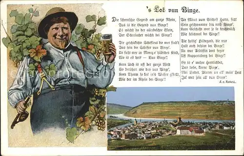 Bingen Rhein Gedicht Traube Wein Kat. Bingen am Rhein