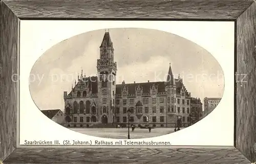 Saarbruecken St. Johann Rathaus Telemachusbrunnen Kat. Saarbruecken