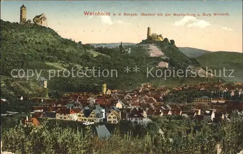 Weinheim Bergstrasse Wachenburg Burg Windeck Kat. Weinheim