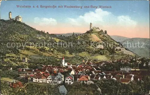 Weinheim Bergstrasse Wachenburg Burg Windeck Kat. Weinheim