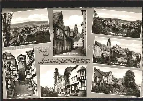 Lauterbach Hessen Ankelturm Marktplatz An der Lauter Hainigstrasse Kat. Lauterbach (Hessen)