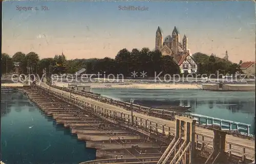 Speyer Rhein Schiffbruecke Kat. Speyer