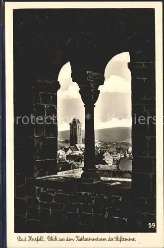 Bad Hersfeld Blick aus dem Katharinenturm der Stiftsruine Kat. Bad Hersfeld