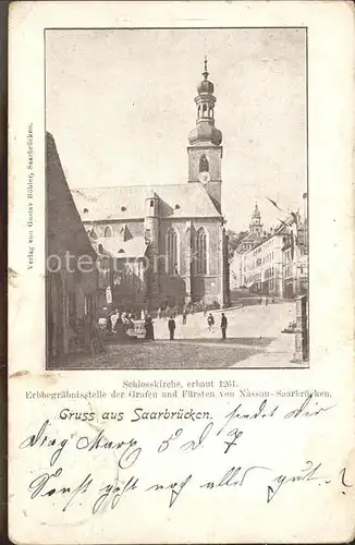 Saarbruecken Schlosskirche Erbbegraebnisstelle der Grafen Fuersten Nassau Saarbruecken Kat. Saarbruecken