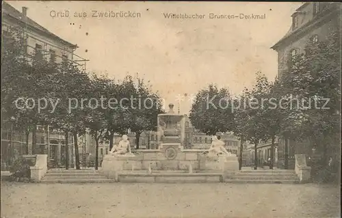 Zweibruecken Wittelsbacher Brunnen Denkmal Kat. Zweibruecken