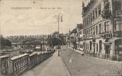 Saarbruecken Partie an der Saar Kat. Saarbruecken