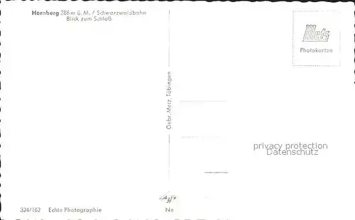 Hornberg Schwarzwald Blick zum Schloss Kat. Hornberg