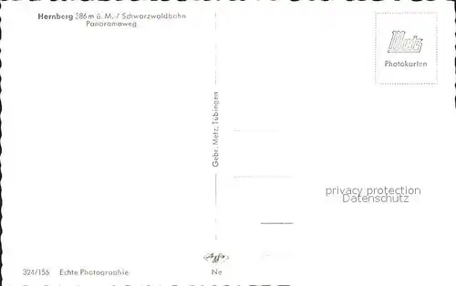 Hornberg Schwarzwald Panoramaweg Kat. Hornberg
