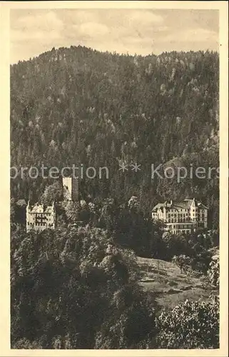 Hornberg Schwarzwald Gauschule Schloss Kat. Hornberg