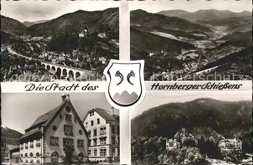 Hornberg Schwarzwald Gauschule Schwarzwaldbahn Schloss Kat. Hornberg
