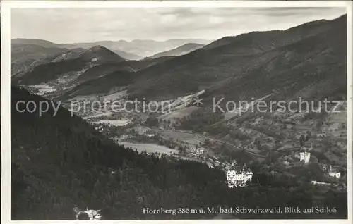 Hornberg Schwarzwald Blick auf Schloss Kat. Hornberg