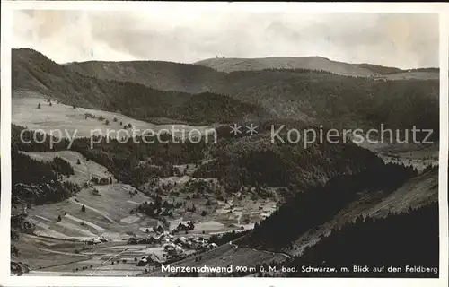 Menzenschwand Blick auf den Feldberg Kat. St. Blasien