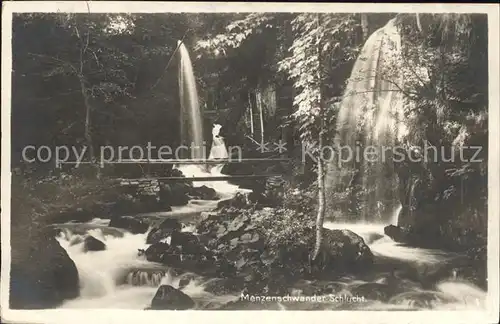 Menzenschwand Schlucht Kat. St. Blasien