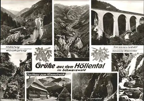 Hoellental Schwarzwald Ravennaviadukt Wasserfall Jaegerpfad Hoellsteig Hirschsprung Kat. Buchenbach
