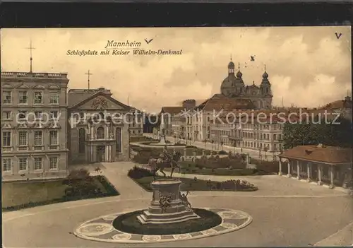 Mannheim Schlossplatz Kaiser Wilhelm Denkmal Kat. Mannheim