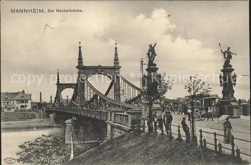 Mannheim Die Neckarbruecke Kat. Mannheim