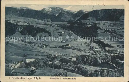 Oberstaufen Aussicht vom Schlosskeller Kat. Oberstaufen