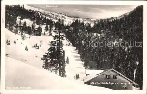 Steibis Oberstaufen Skihuette Oberhornbach Alpe Hochgrat Kat. Oberstaufen