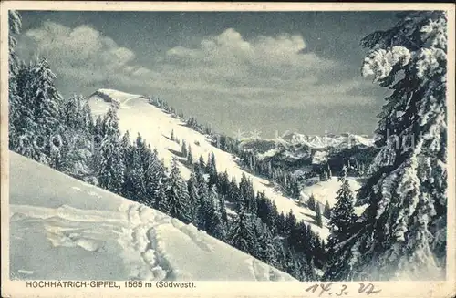 Oberstaufen Steibis Hochhaetrich Gipfel Kat. Oberstaufen