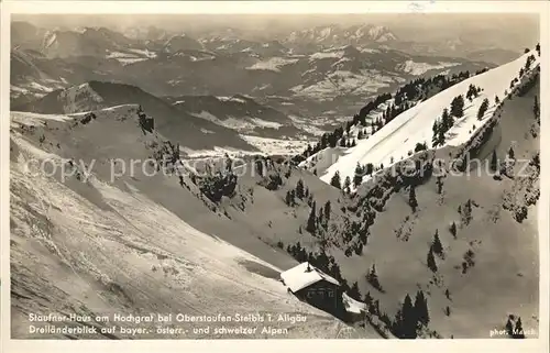 Oberstaufen Steibis Staufner Haus Hochgrat Dreilaenderblick  Kat. Oberstaufen