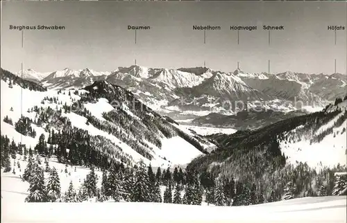 Bolsterlang Daumen Nebelhorn Hochvogel Schneck Hoefats  Kat. Bolsterlang